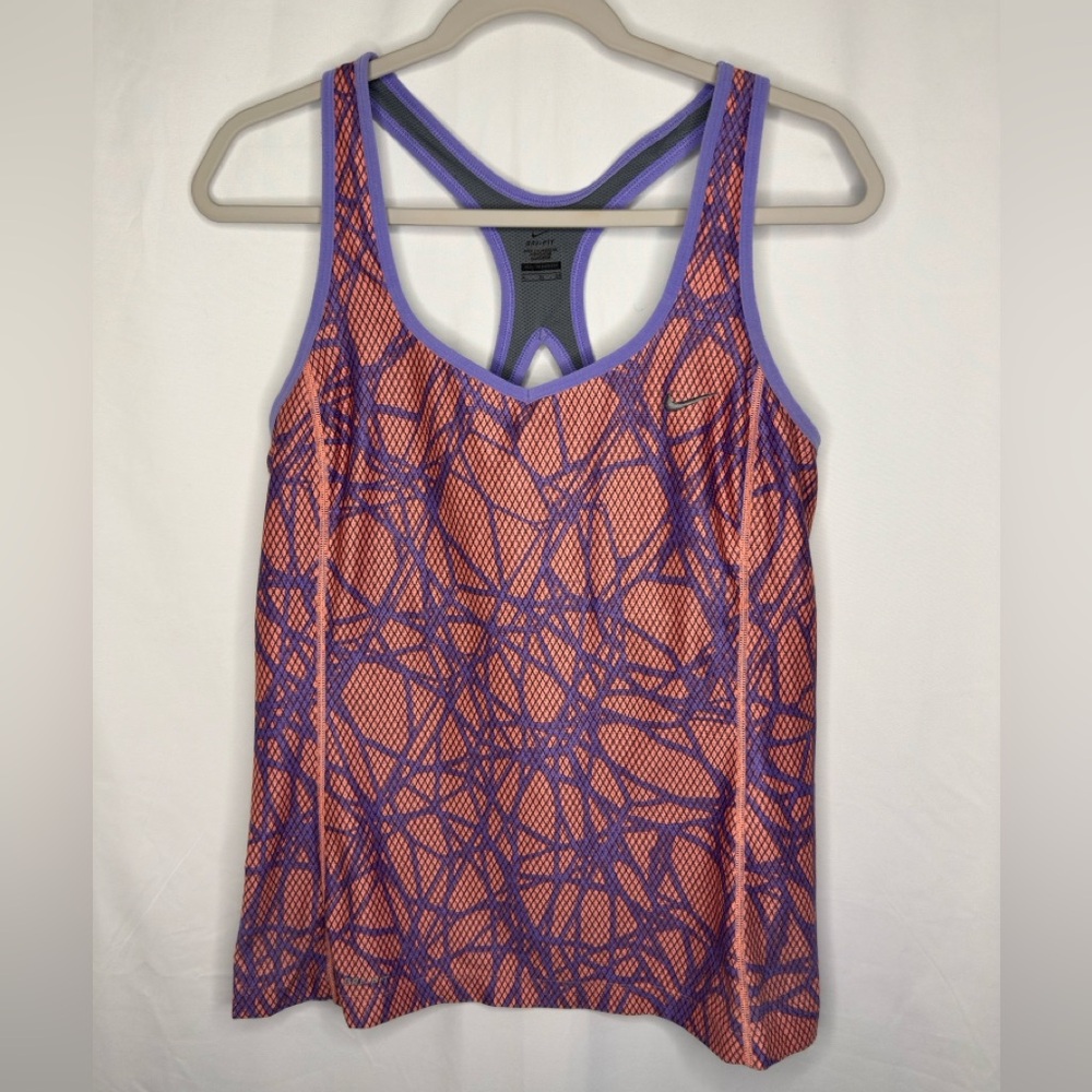 Nike Purple and Orange Tank Top